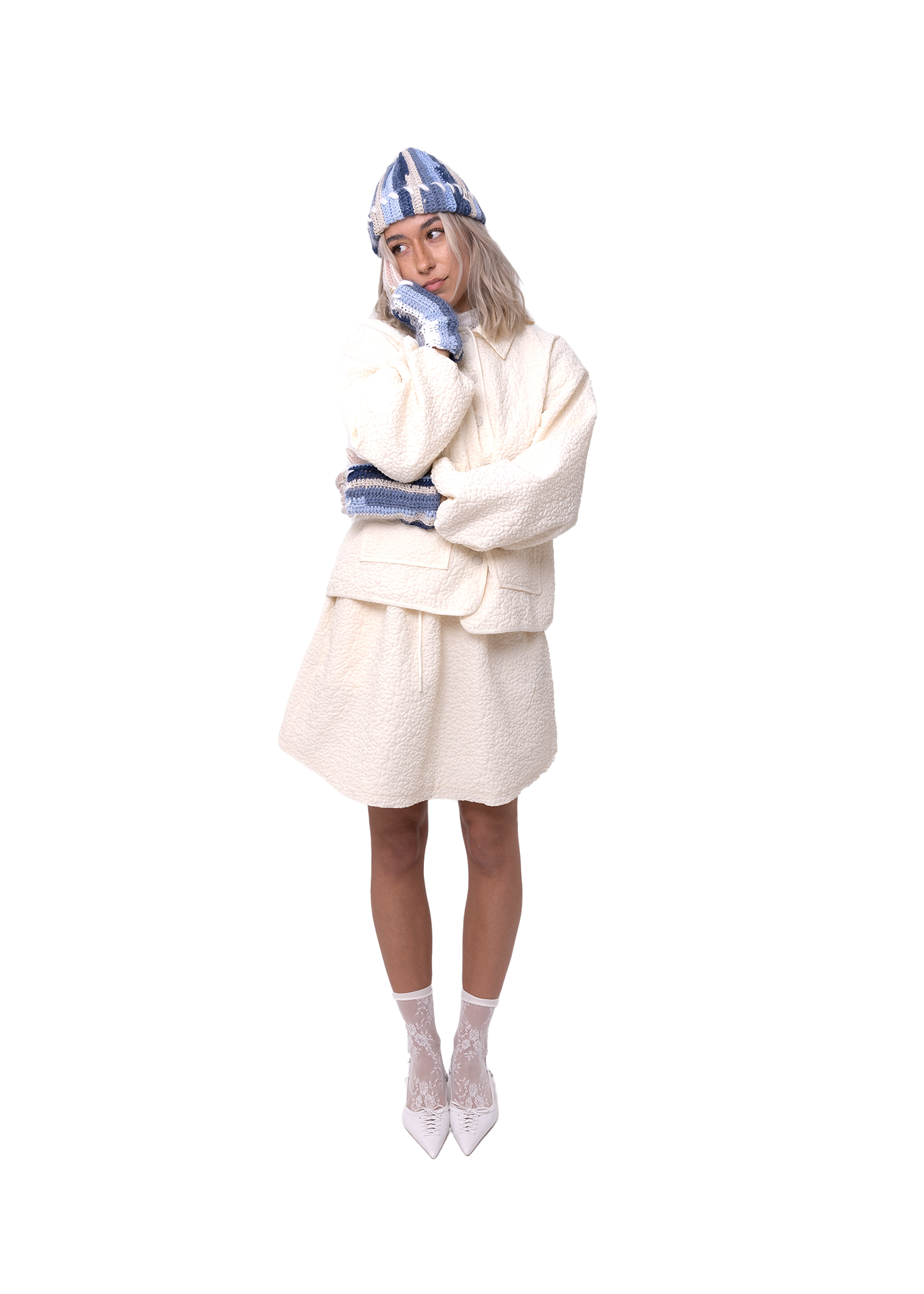 (PRINT ONLY) CROCHET SET 04 'BEANIE + HAND WARMERS'