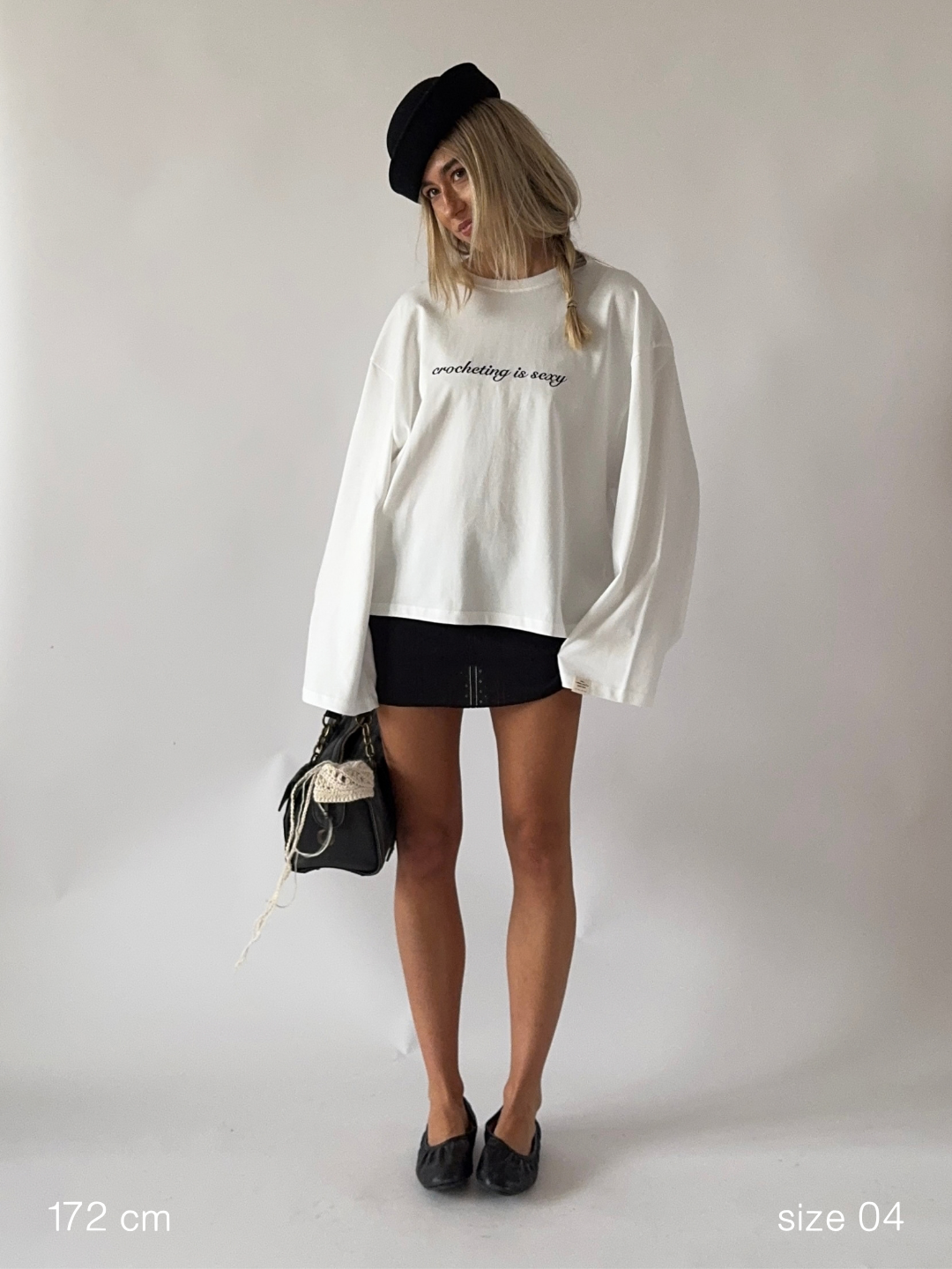 Longsleeve crocheting is sexy, size 04, 172 cm