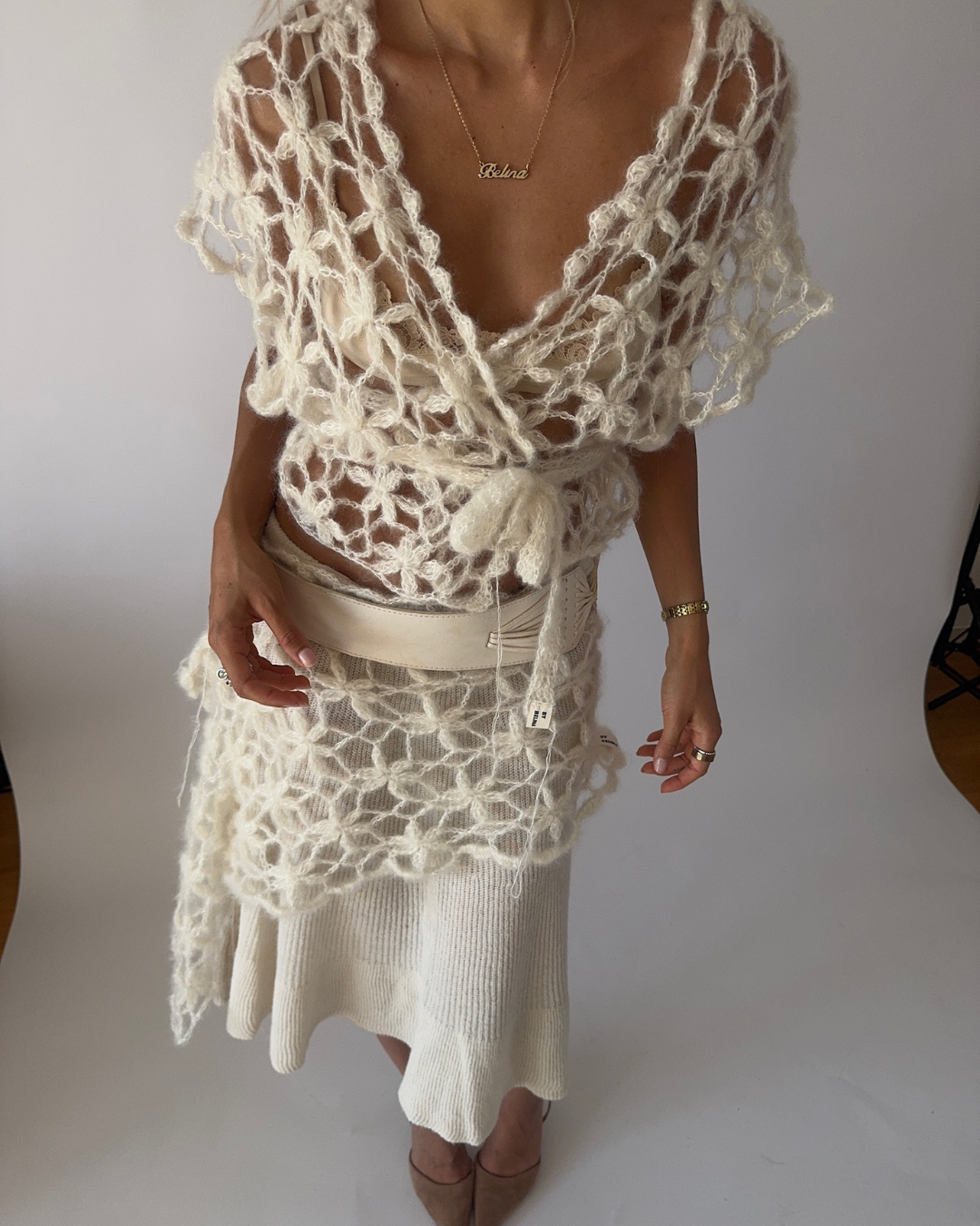 CROCHET SET 06 'FLOWER WRAP TOP'