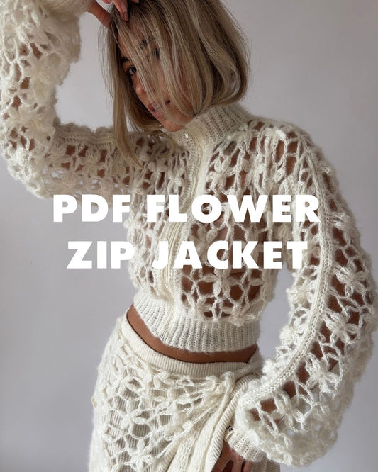 PDF PATTERN - Flower Zip Jacket