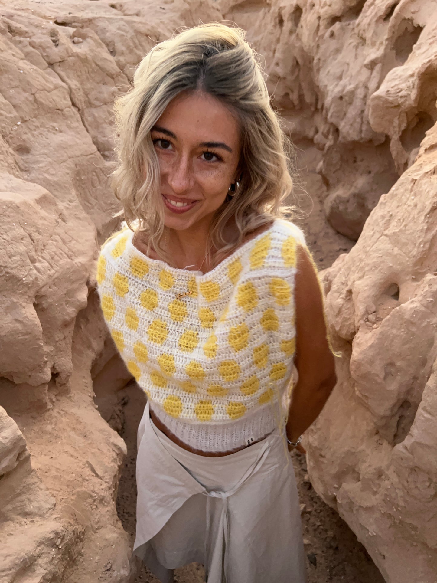 CROCHET SET 03 'DOTTED MOHAIR TOP'