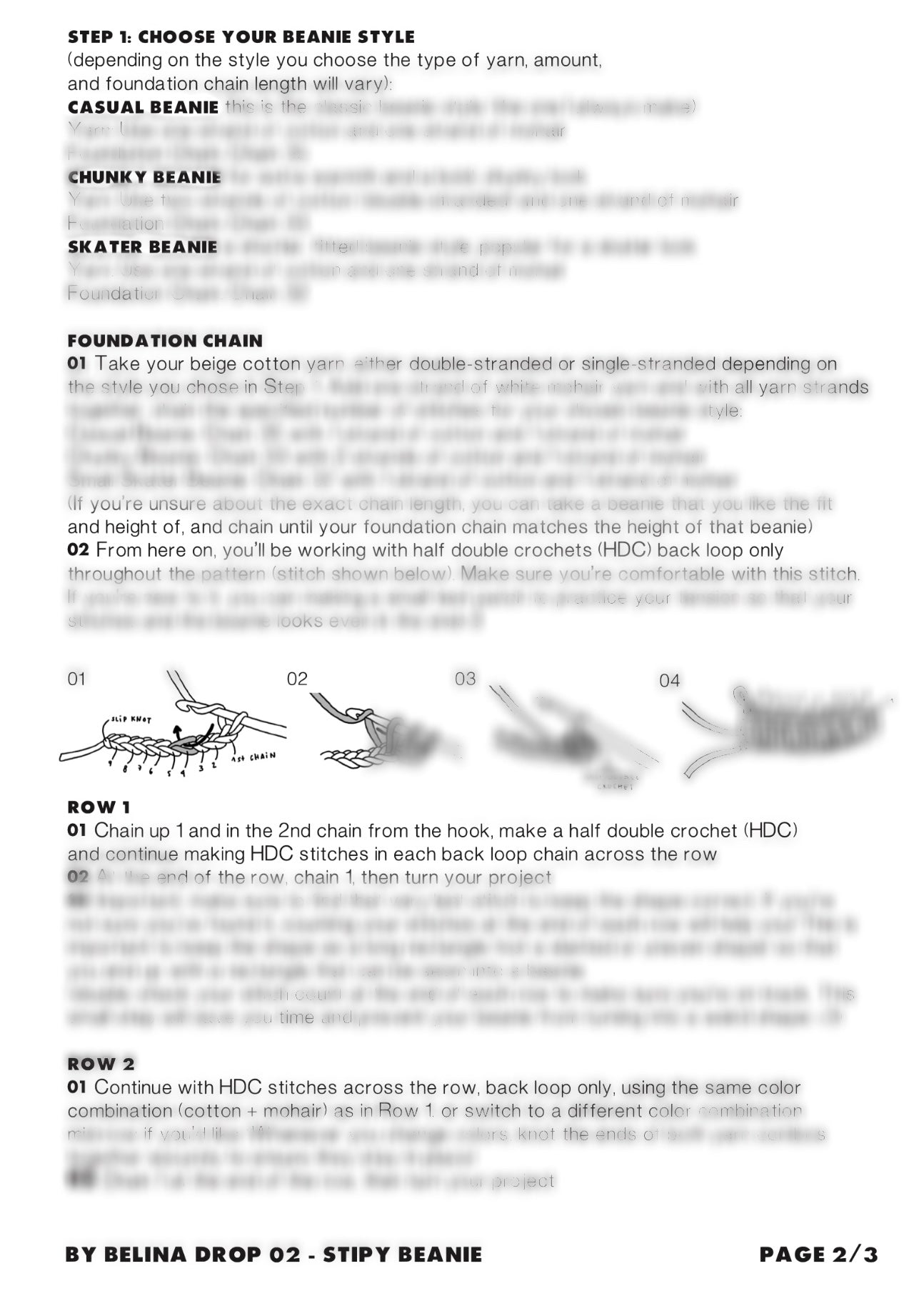 PDF PATTERN - Beanie