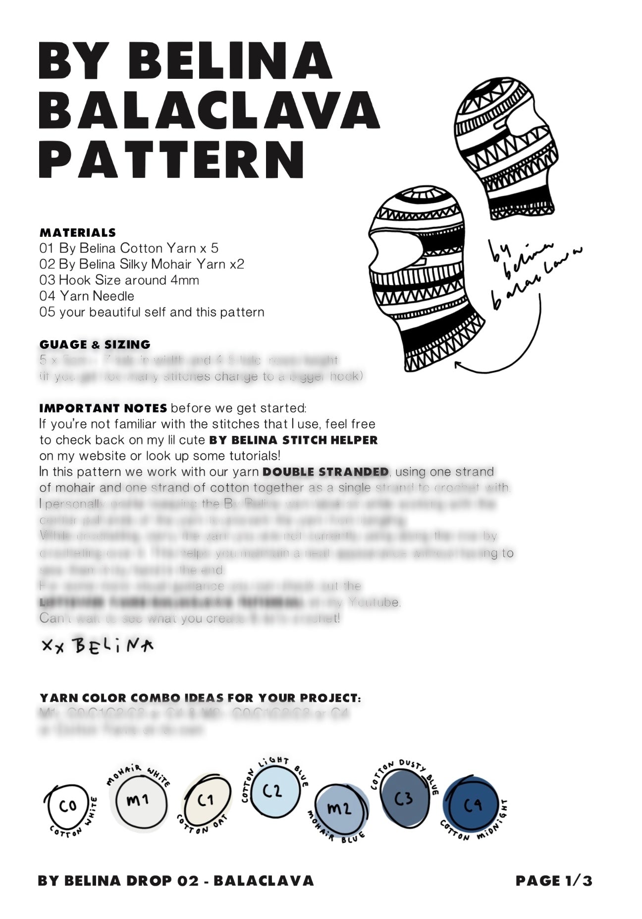 PDF PATTERN - Balaclava