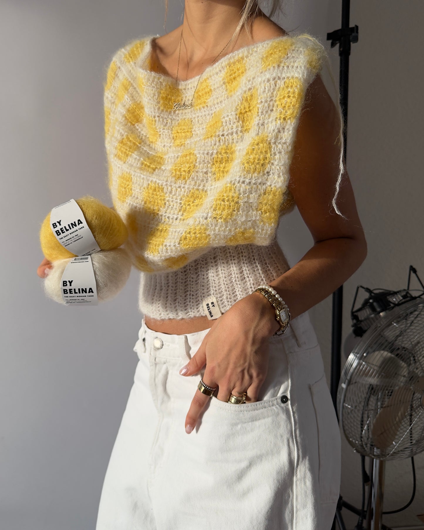CROCHET SET 03 'DOTTED MOHAIR TOP'