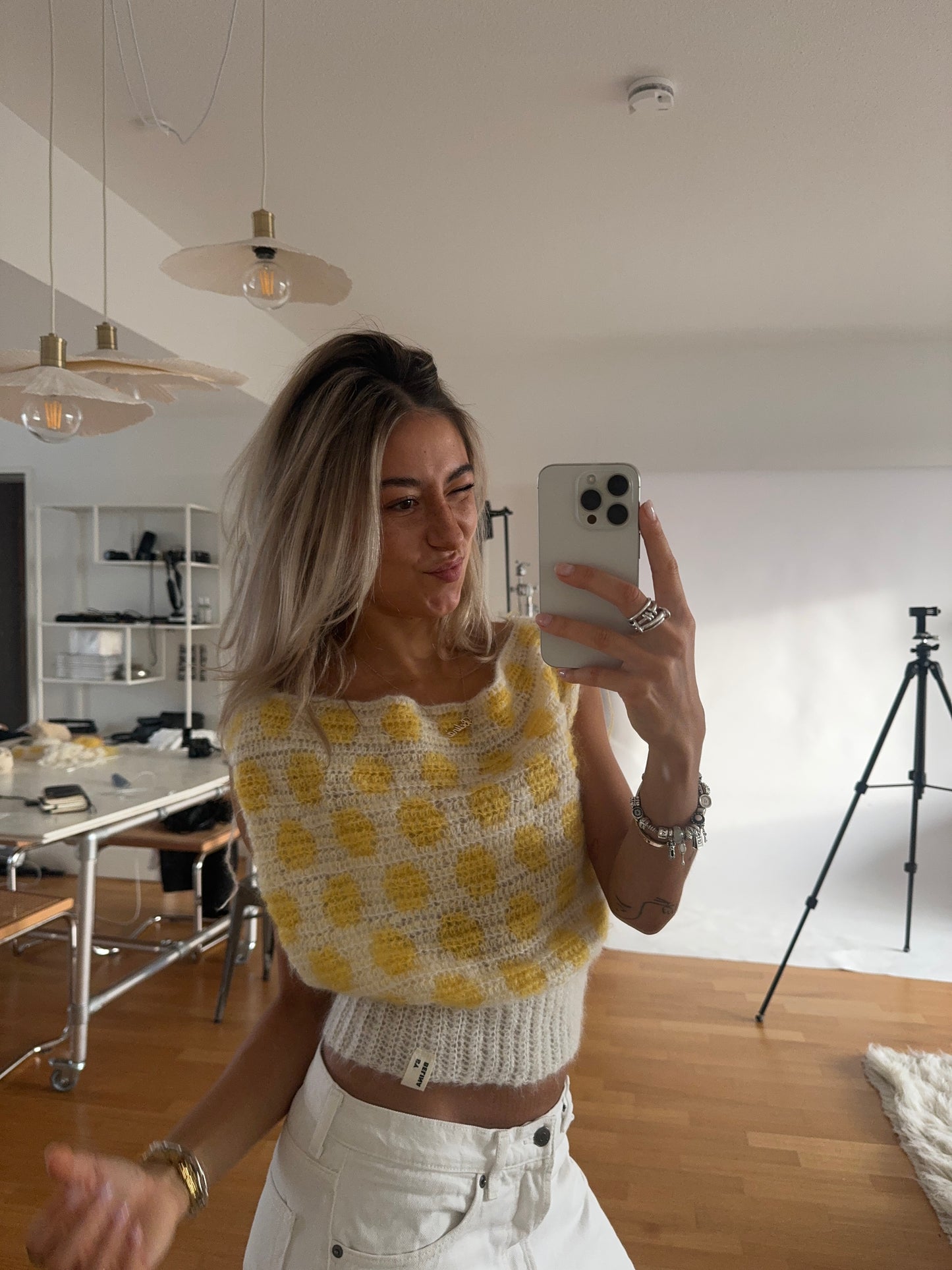 CROCHET SET 03 'DOTTED MOHAIR TOP'