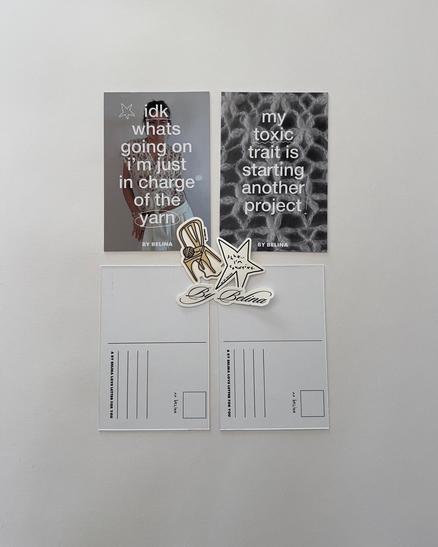 Print Set Flower Postcards + Stickers